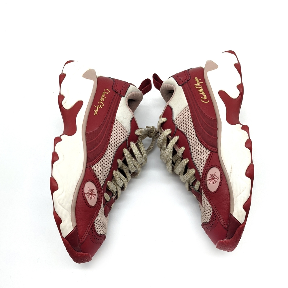 PUMA X CHARLOTTE OLYMPIA Pulsar Sneakers in Red Dahlia-6.5 - Picture 5 of 11